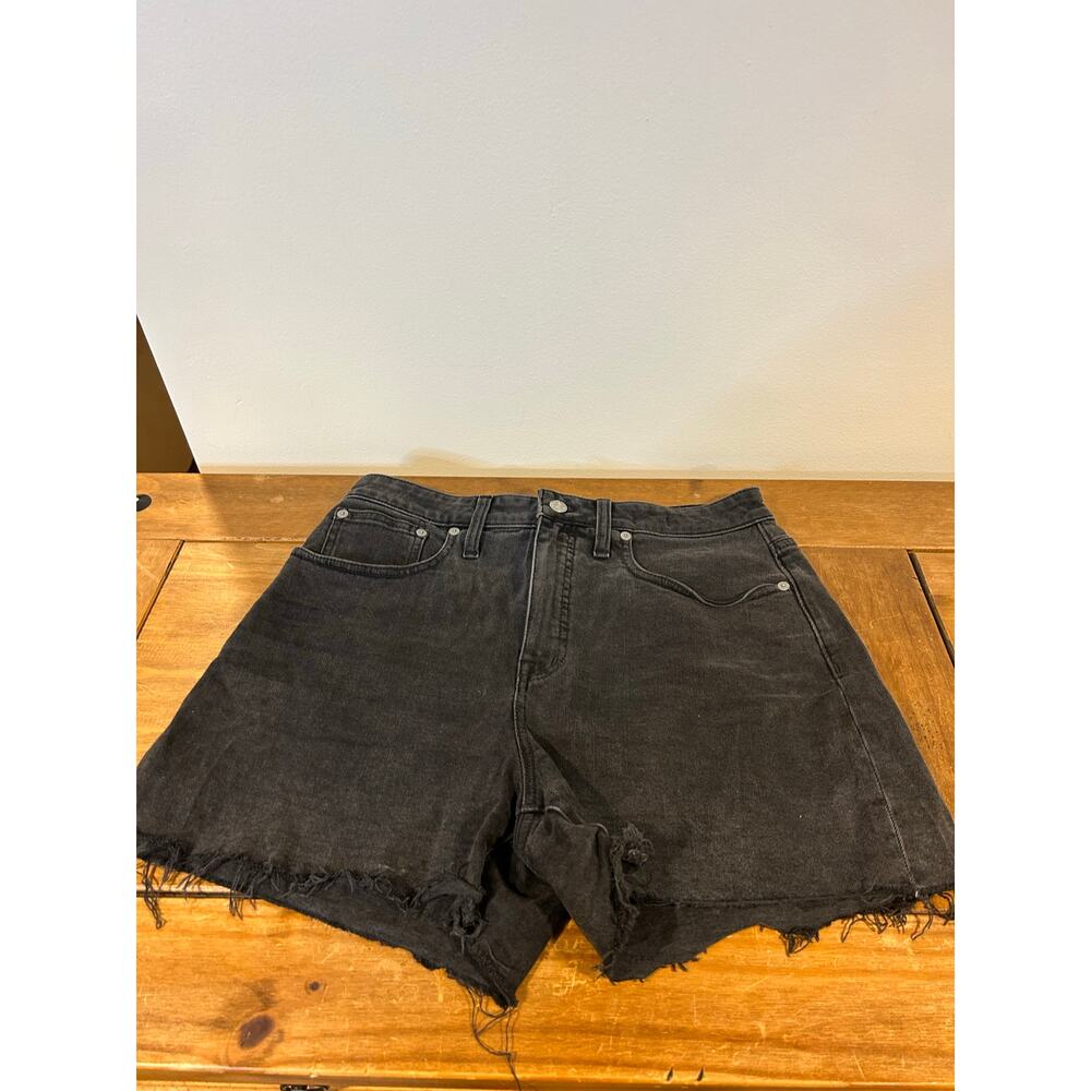 MADEWELL Sz 28 Black Curvy High-Rise Denim Shorts Womens Summer Spring Casual